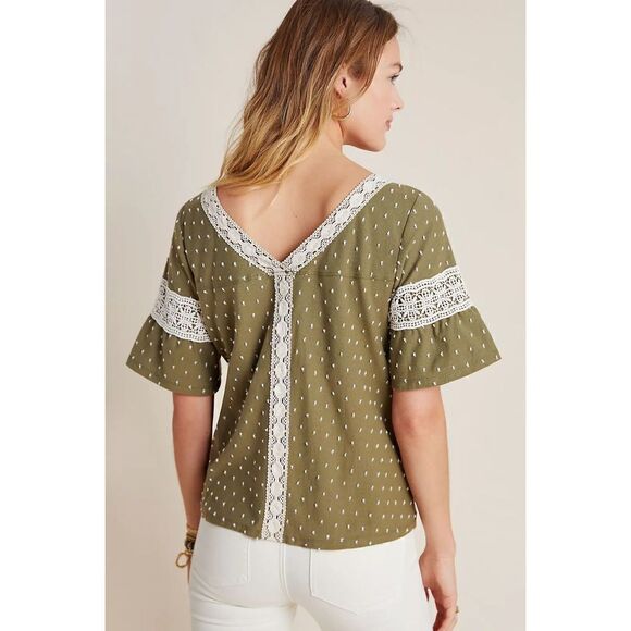 Maeve Venezia Textured Lace Top Sz XS - Picture 2 of 11